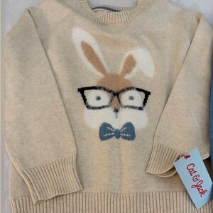 NWT cat and jack bunny sweater 5T